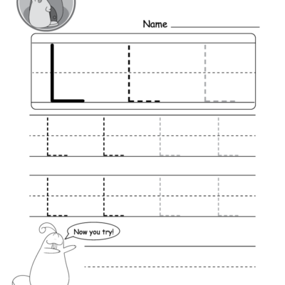 Uppercase Letter L Tracing Worksheet Doozy Moo