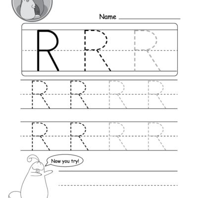 Uppercase Letter R Tracing Worksheet Doozy Moo