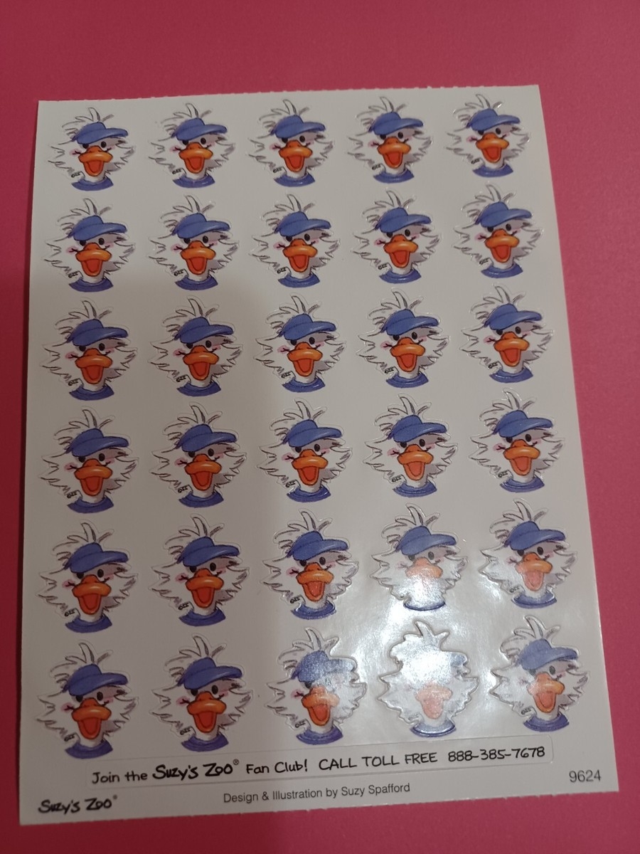 Vintage Suzy s Zoo Stickers Sheet Jack Quacker CUTE 30 Stickers EBay