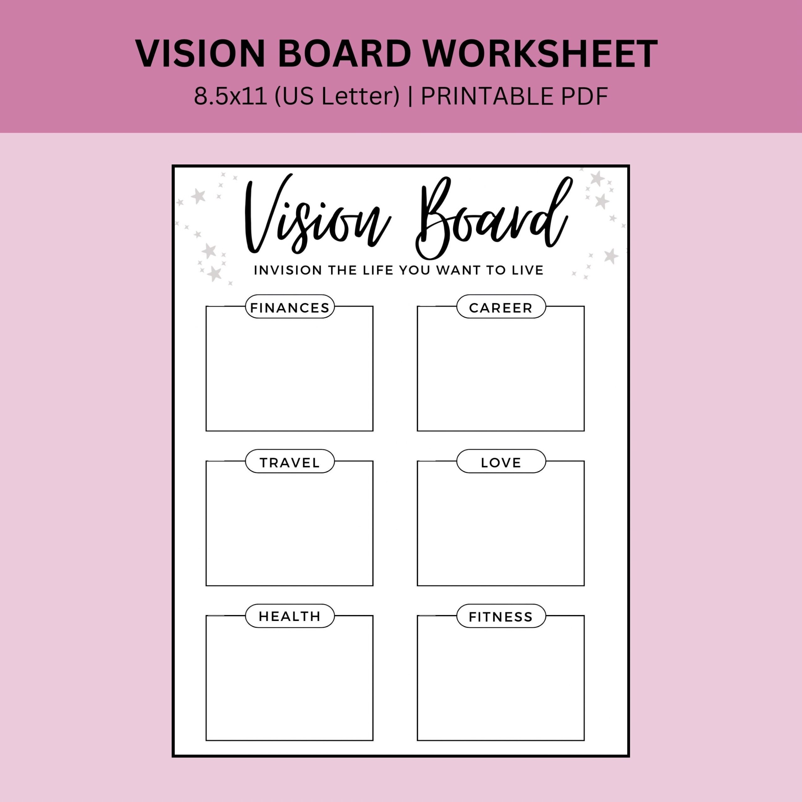 Vision Board Worksheet Printable Goal Setting Worksheet Printable Manifestation Chart Vision Board Chart Etsy Vision Board Worksheet Printable Goal Setting Worksheet Printable Manifestation Chart Vision Board Chart Etsy