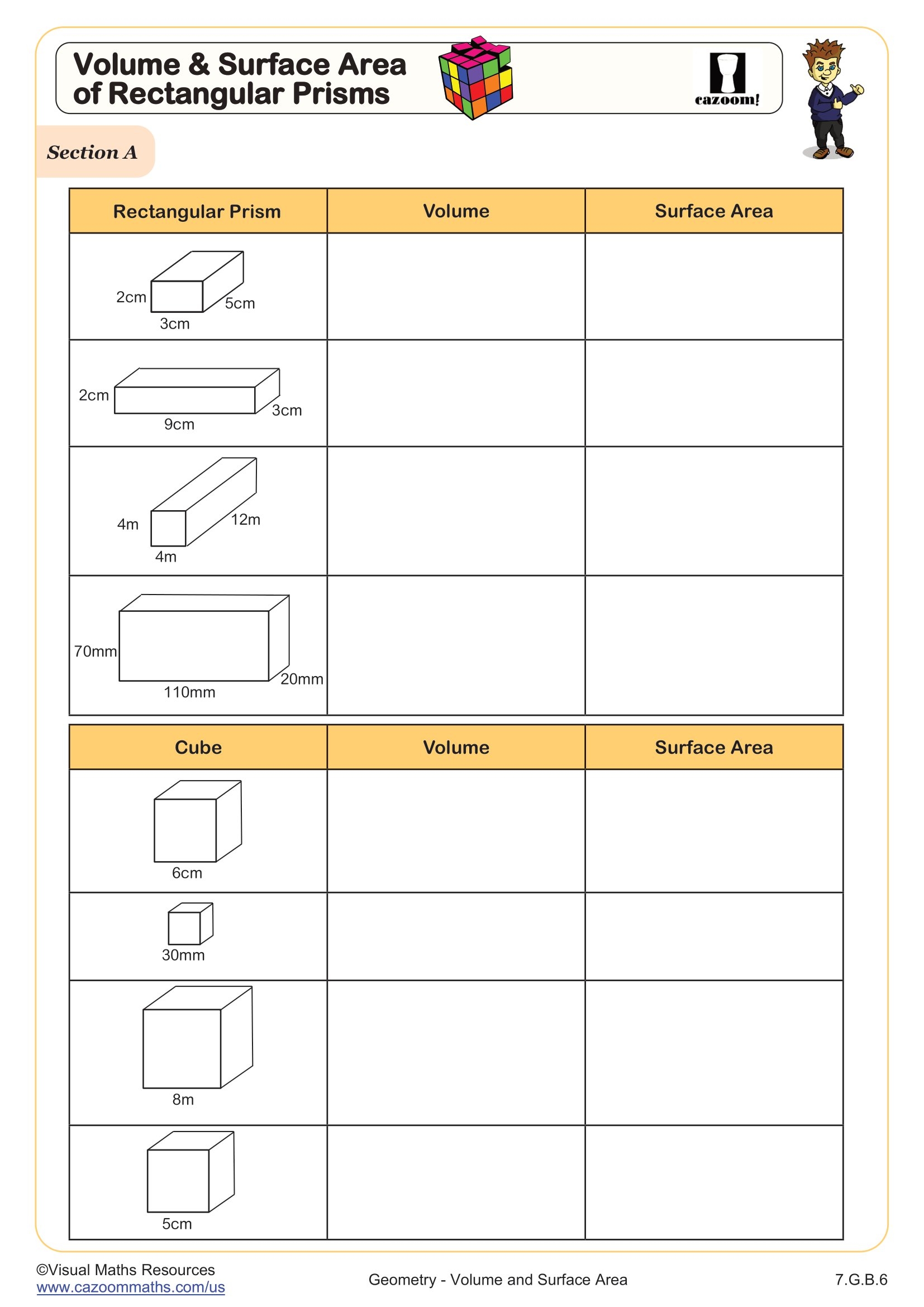 volume of rectangular prism worksheet pdf