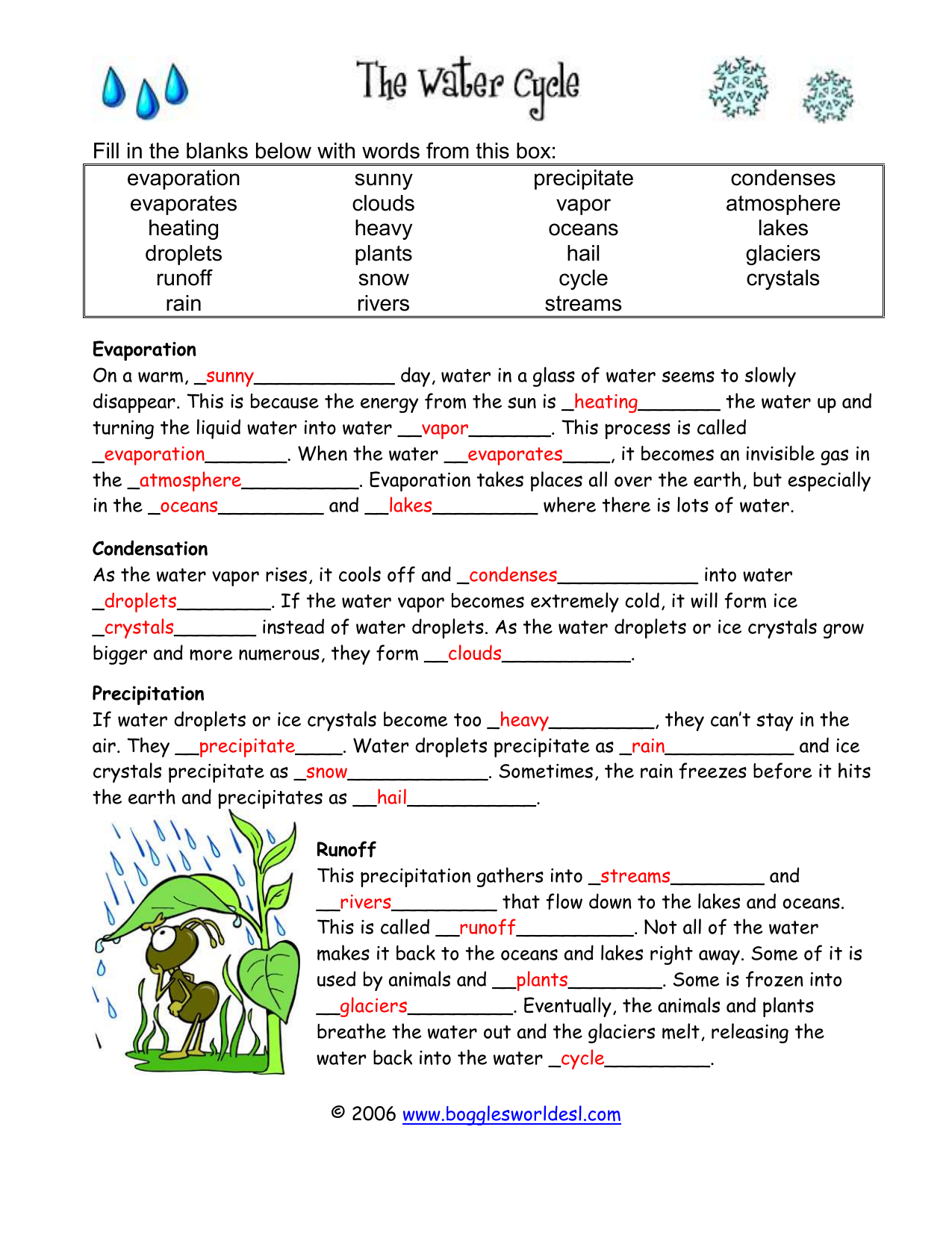 cloze worksheet energy answer key
