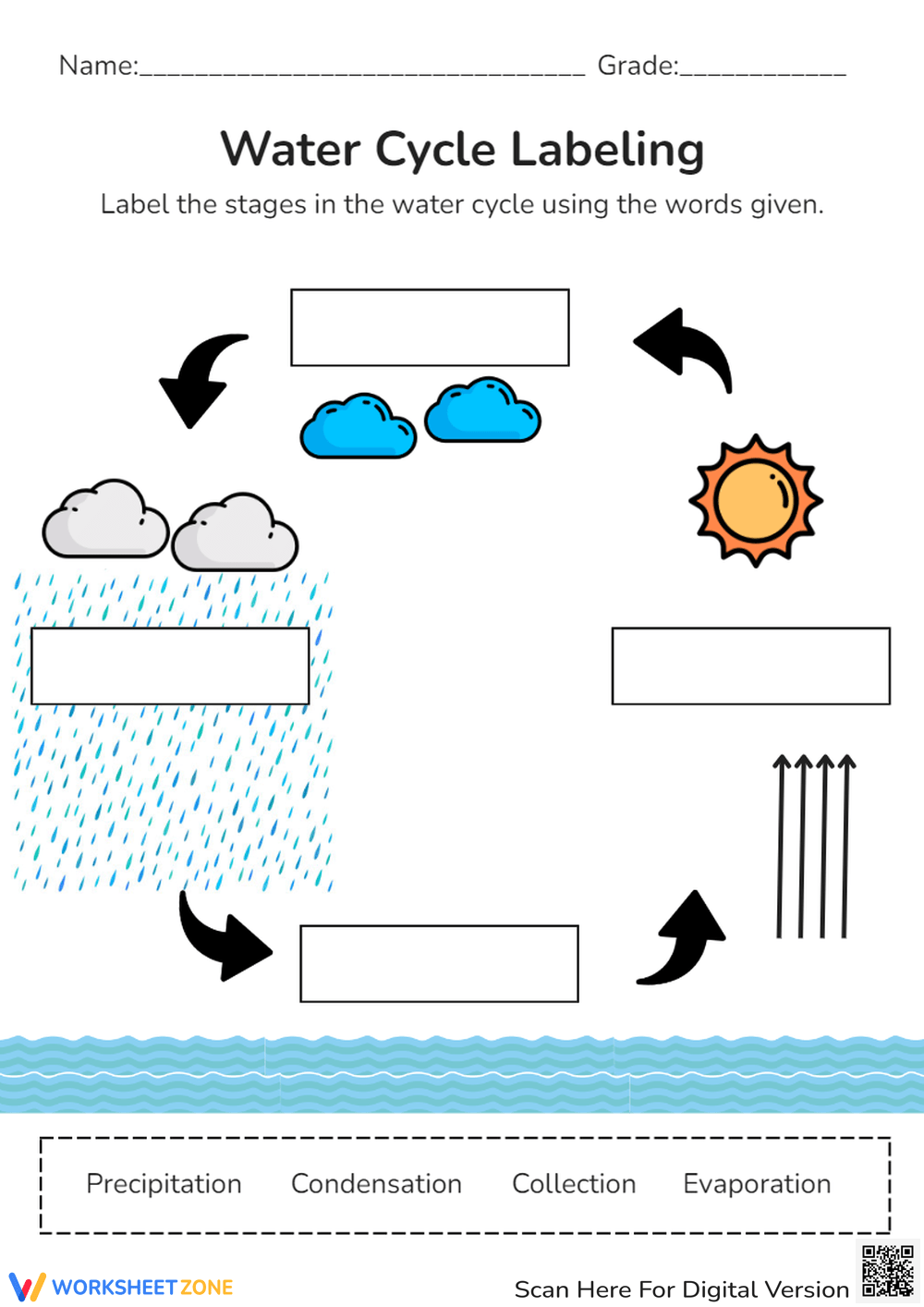 Water Cycle Worksheets