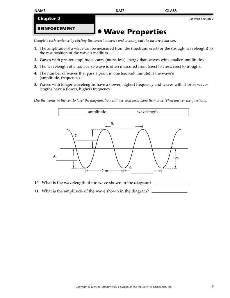 waves unit 2 worksheet 6 answers