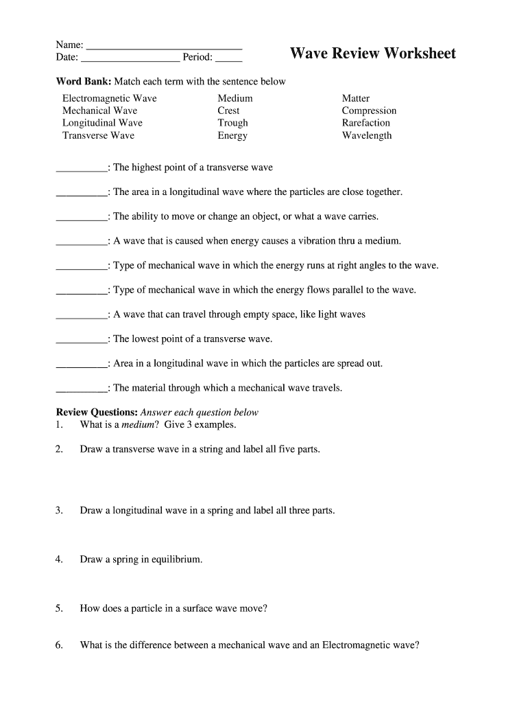 Wave Review Worksheet Fill Out Sign Online DocHub Wave Review Worksheet Fill Out Sign Online DocHub