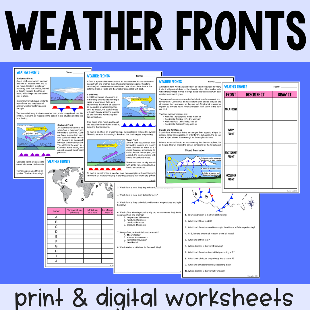 air mass worksheet answer key
