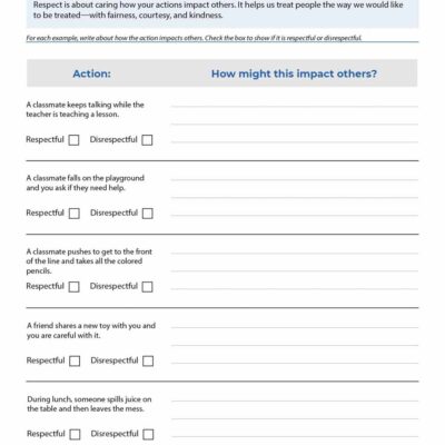 Why Respect Matters Worksheet
