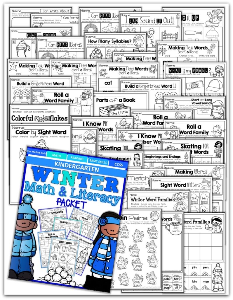 Winter Math And Literacy Packet Kindergarten Winter Math And Literacy Packet Kindergarten
