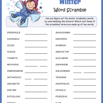 Winter Word Scramble