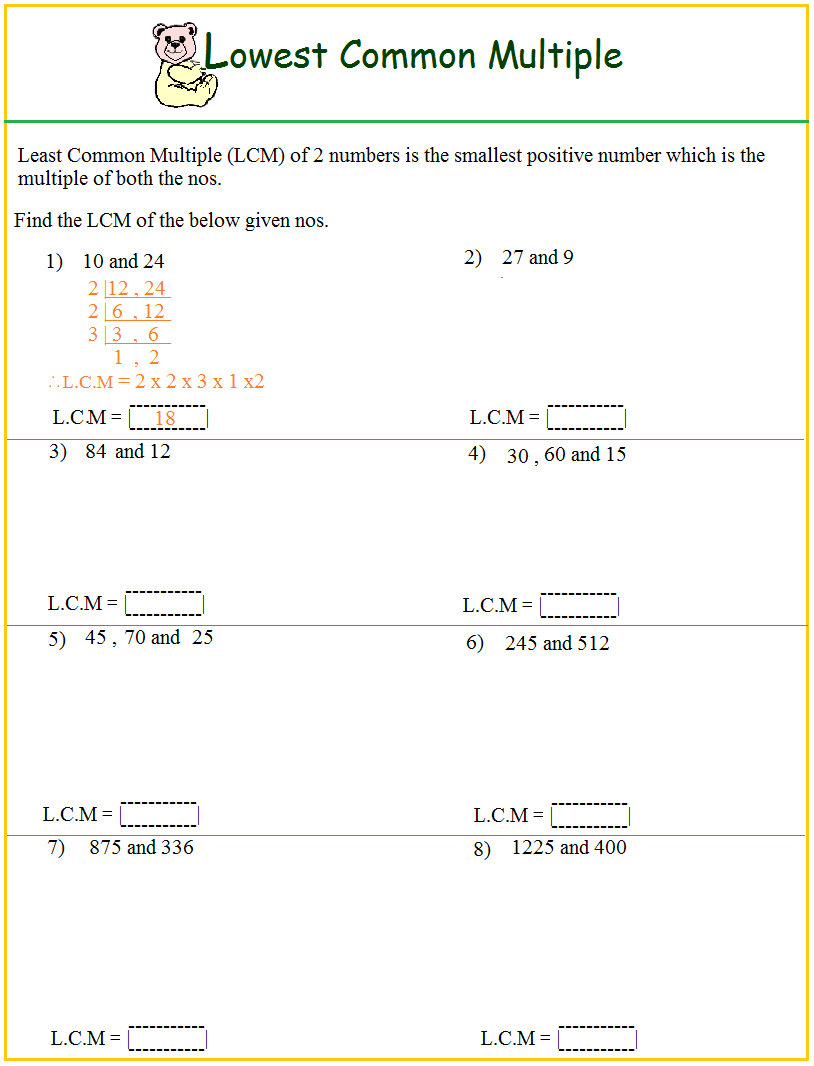 least common multiple worksheet pdf least common multiple worksheet pdf