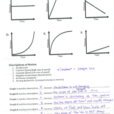 Worksheet On Motion Graph Analysis Answer Key Exercises Physics Docsity