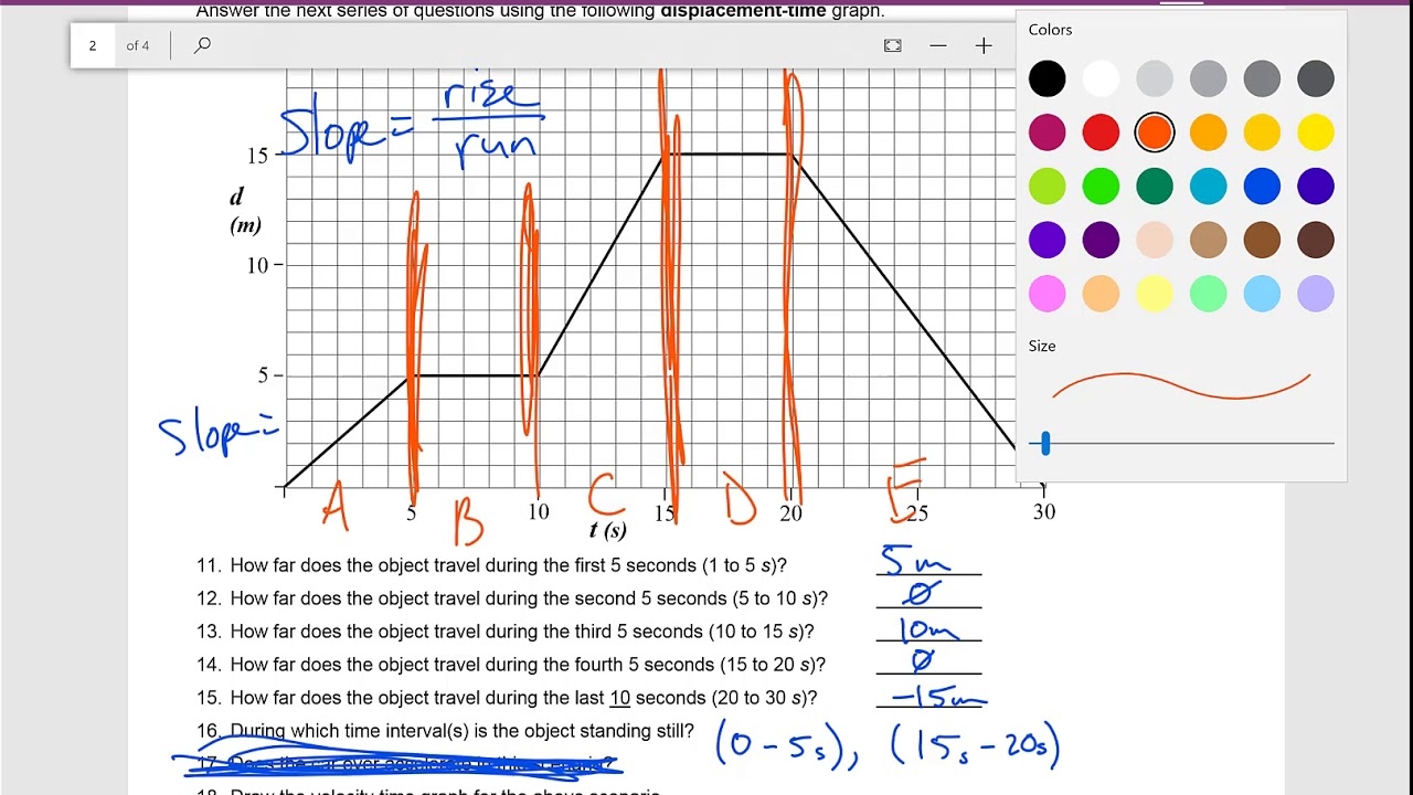 Worksheet On Motion Graph Analysis Answer Key Exercises Physics Worksheets Library