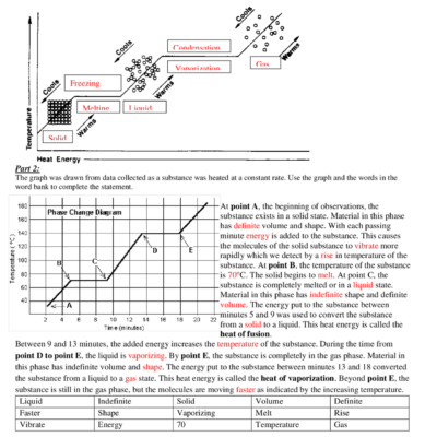 Worksheet With Answer Key On Phase Change Exercises Chemistry Docsity