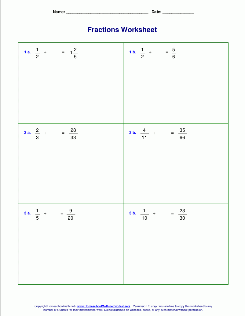 fraction operations worksheet pdf