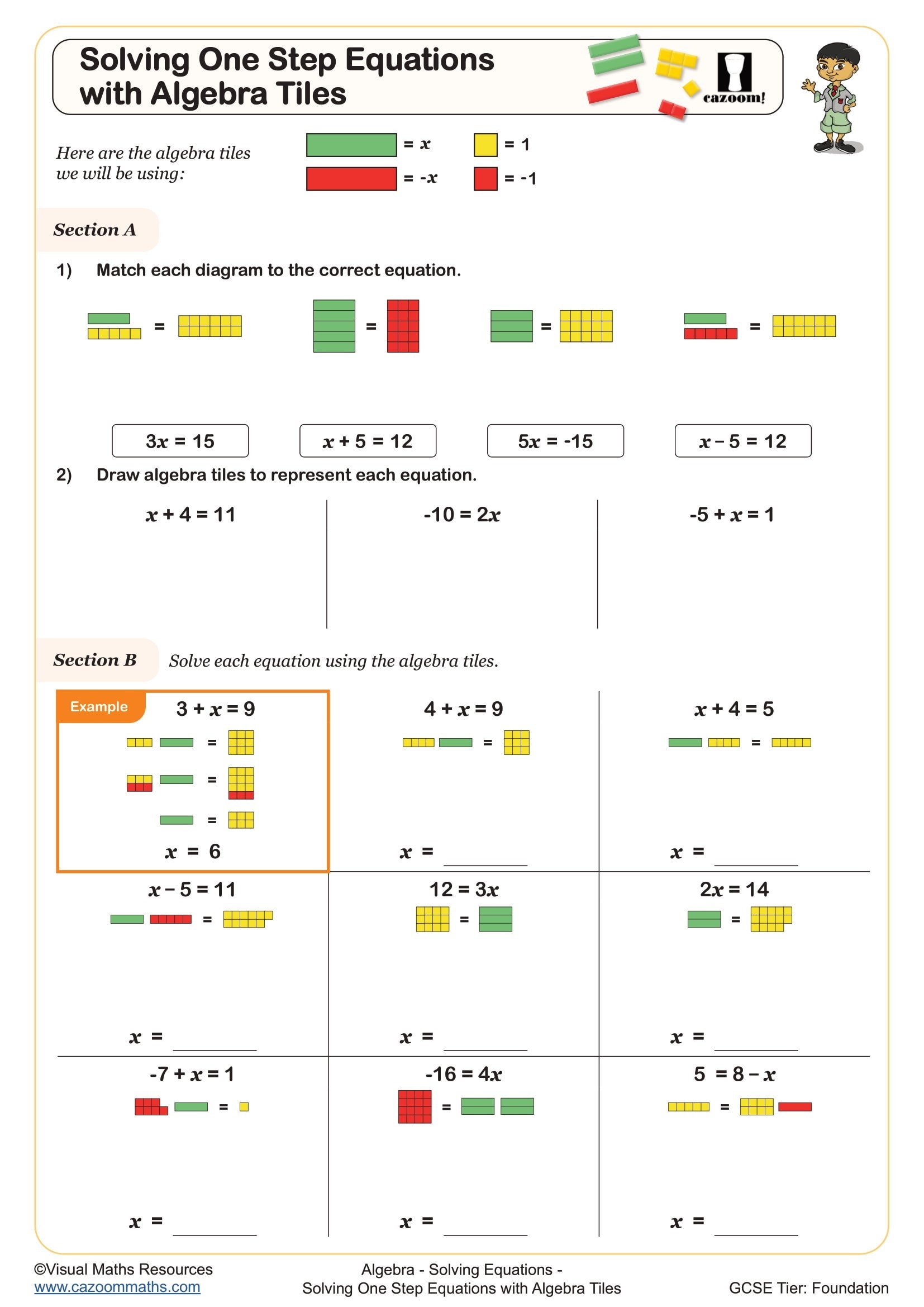 Year 7 Solving Equations Worksheets PDF Printable Worksheets